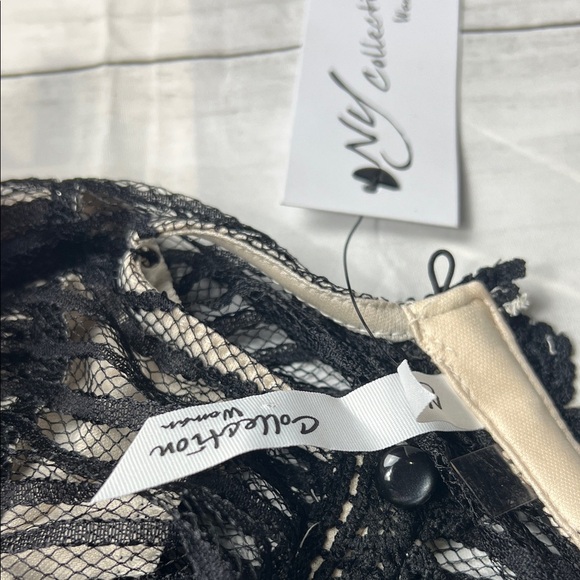 NY Collection Women’s Black Lace Sheer Sleeveless Top Sz 2X - Picture 8 of 9